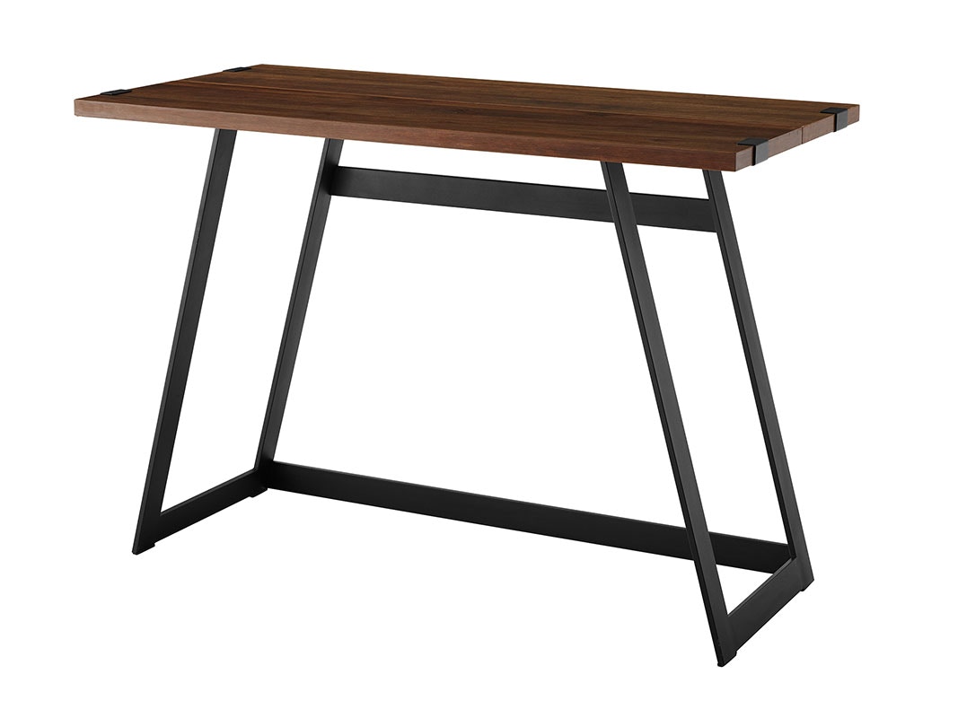 42 Urban Industrial Metal Wrap Writing Computer Desk Dark