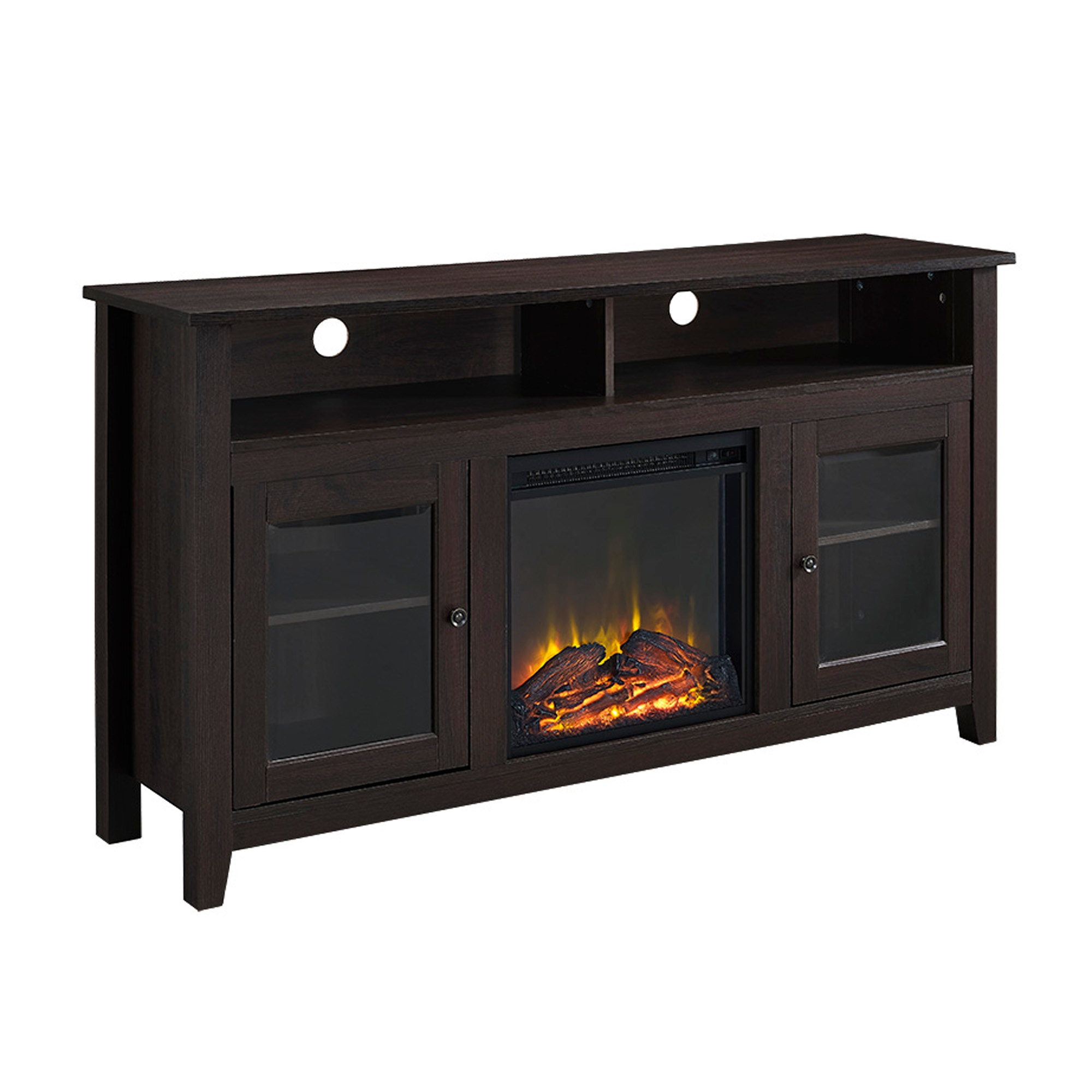 58 Wood Highboy Fireplace Tv Stand Wedw58fp18hbes