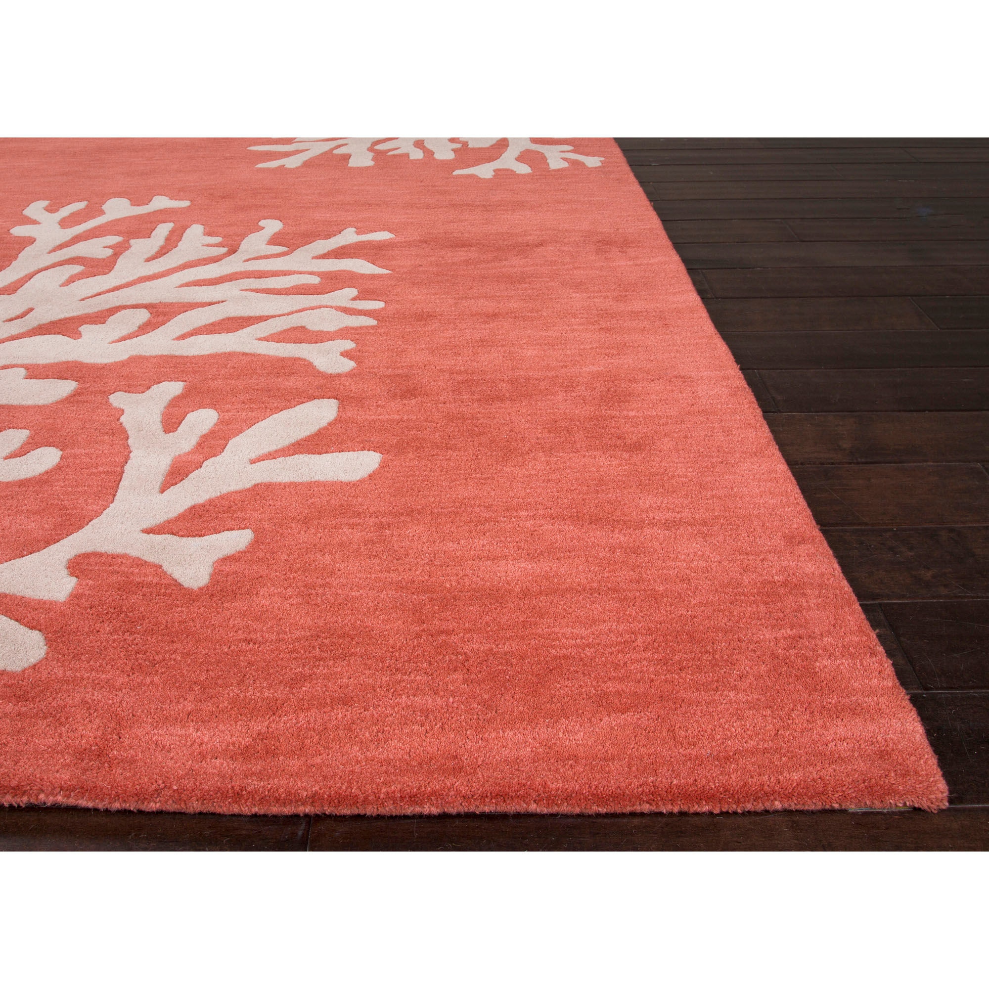 orange white rug