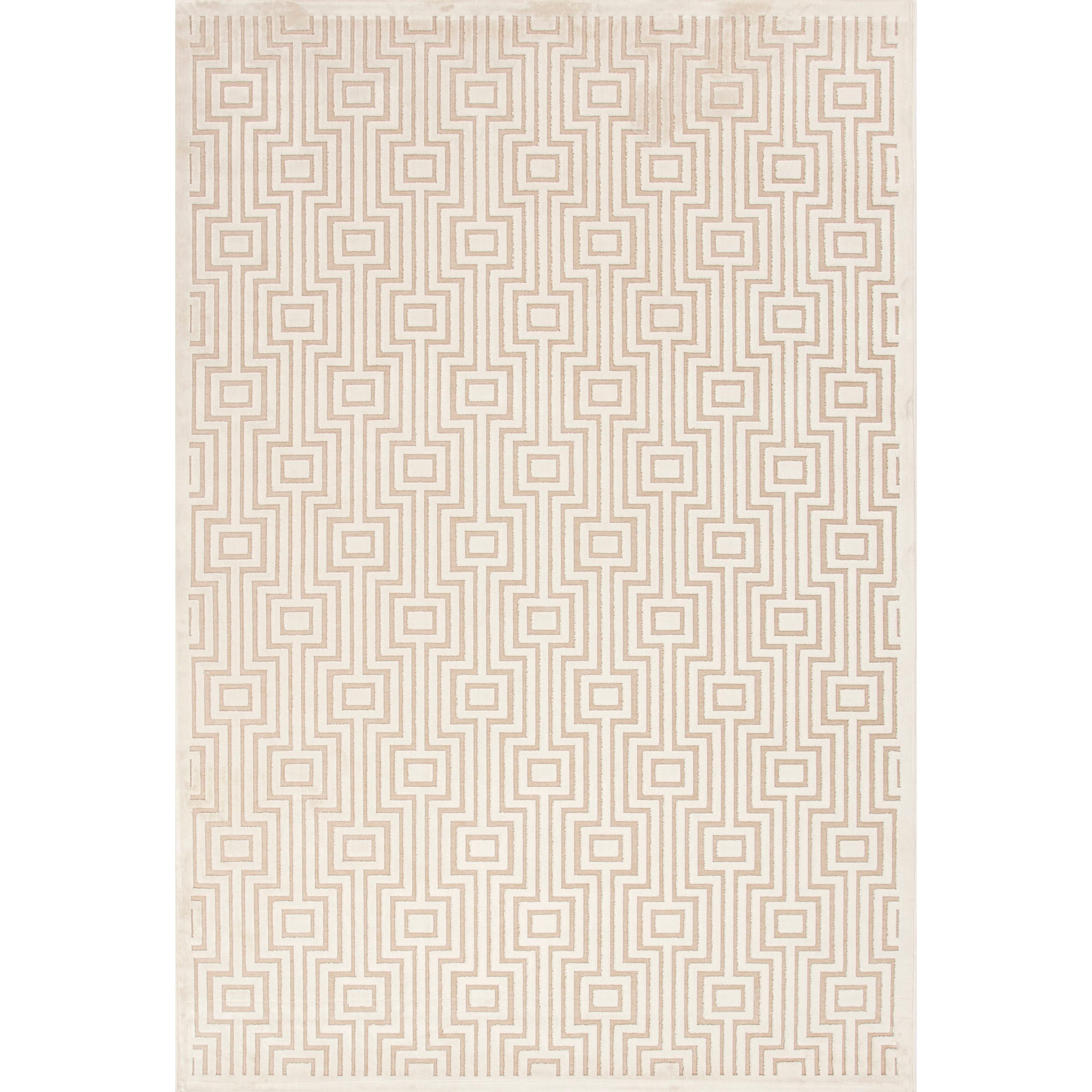 Jaipur Rugs Floor Coverings Machine Made Geometric Pattern Art Silk Chenille Ivory Taupe Area Rug