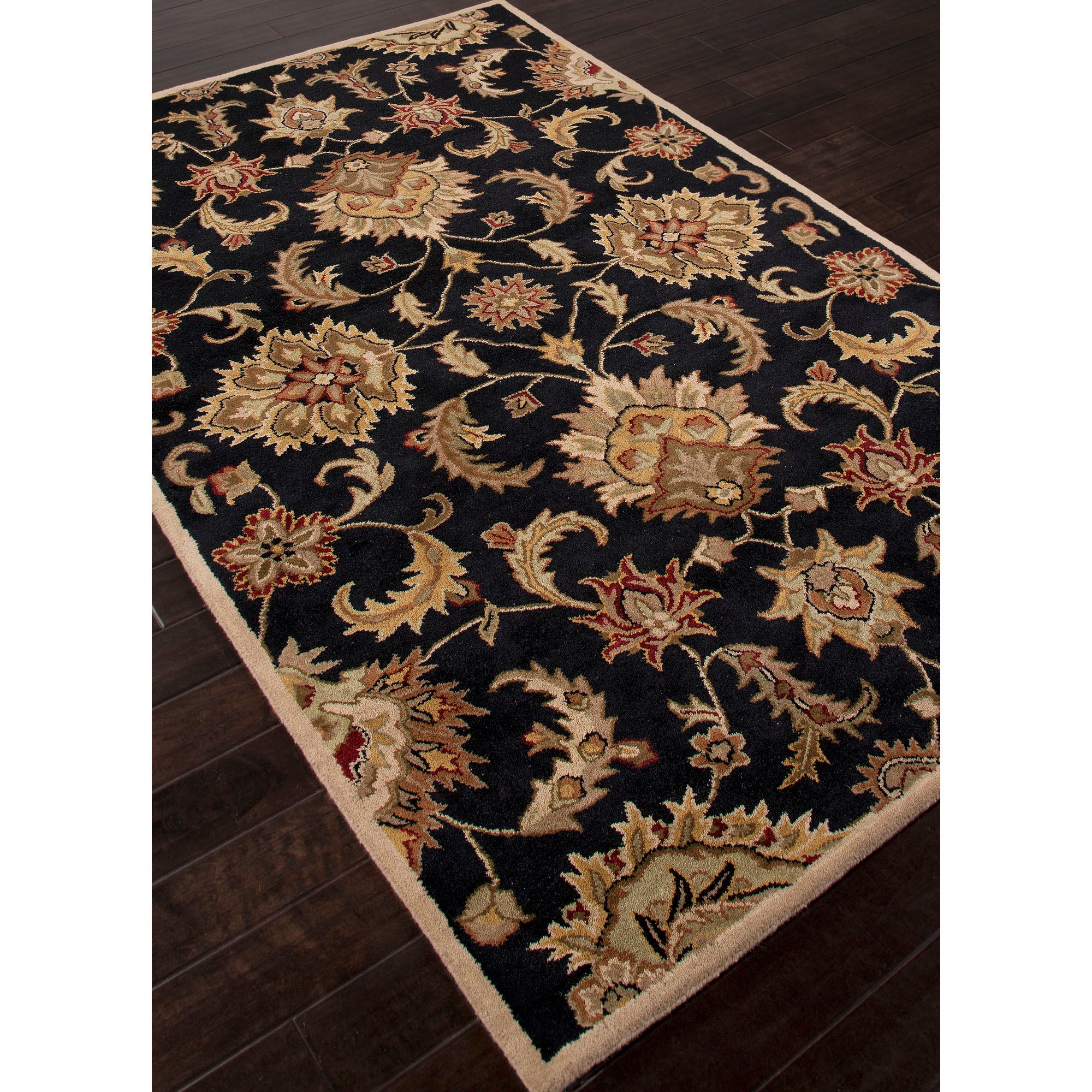 Jaipur Rugs Hand-Tufted Durable Wool Black/Tan Area Rug ( 9x12 