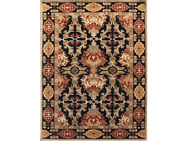 Jaipur Rugs Floor Coverings Hand Tufted Durable Wool Black Red Area Rug Pm110 Carol House