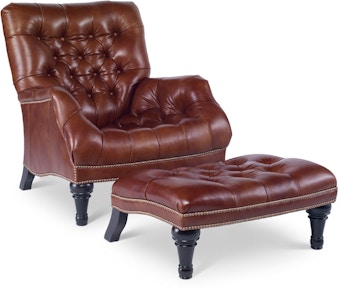 Chaddock Living Room Sleepy Hollow Chair (Leather) L-0278-1, Hickory  Furniture Mart