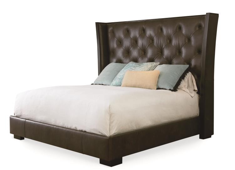 Century Furniture Bedroom Mesa Crescent Bed With Tufted Uph Headboard