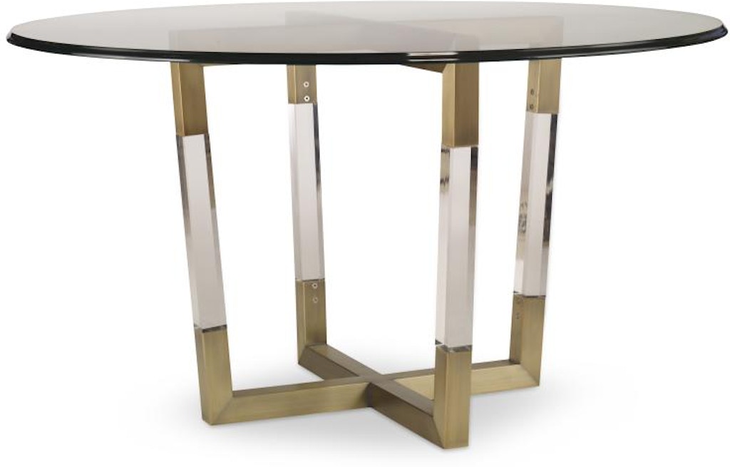 Century Furniture Dining Room Metal Acrylic Dining Table Base For