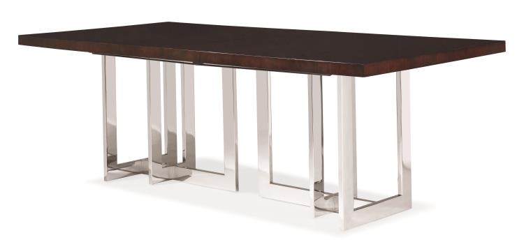 Century Furniture Dining Room Milan Satin Walnut Dining Table With