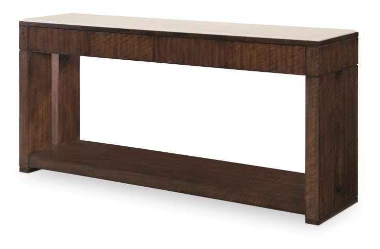 Warner Console Table With Stone Top Brunette