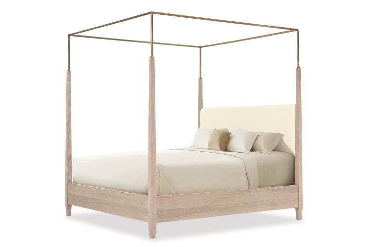 Century Furniture Bedroom Cadence Metal Canopy Poster Bed King 6