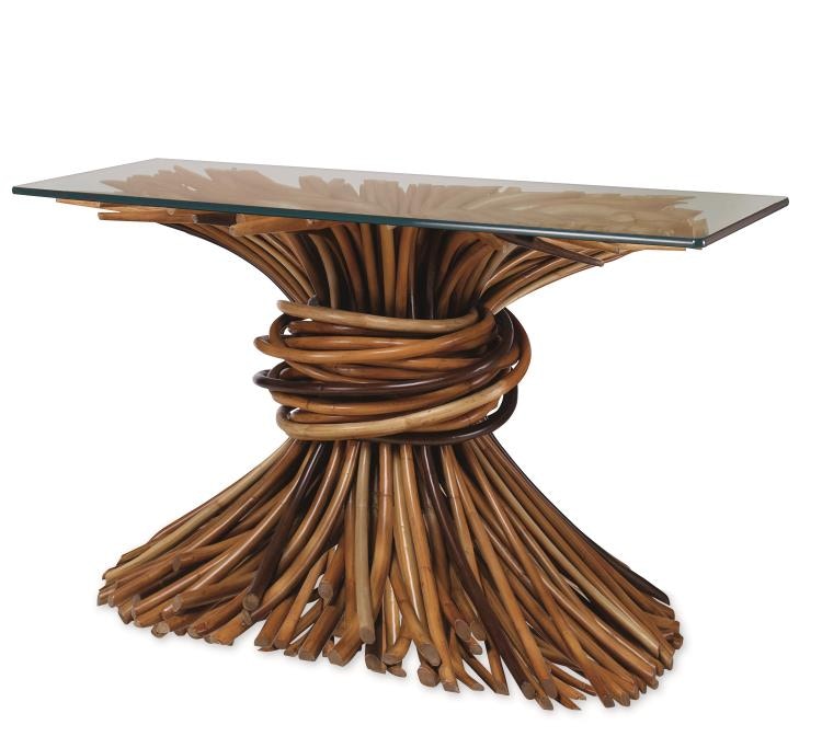 Century Furniture Living Room Knot Console Table Natural Ct2119Nt