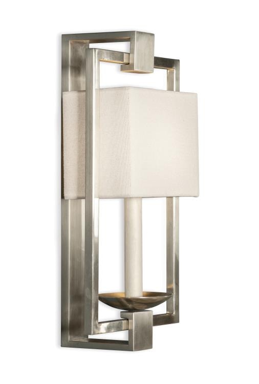 Century Furniture Nell Sconce - Soft Nickel/Linen Shade SAA-2005-V2