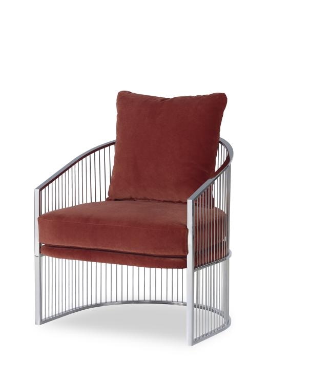 Century Furniture Living Room Ruffalo Nickel Barrel Chair 3778 - Studio ...