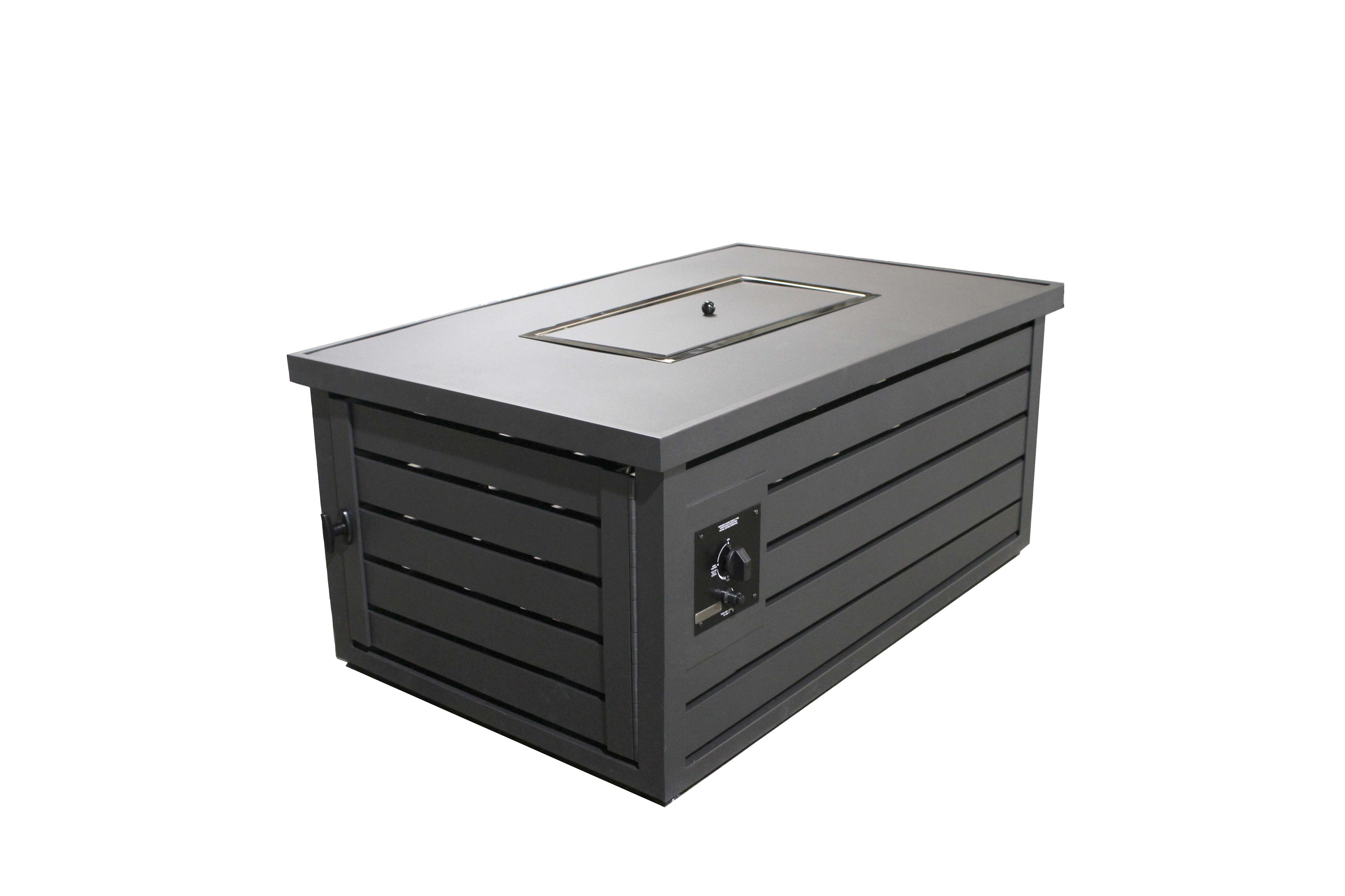 Lane Venture Contempo 48" Rectangular Aluminum Gas Fire Pit w/ Hidden Tank