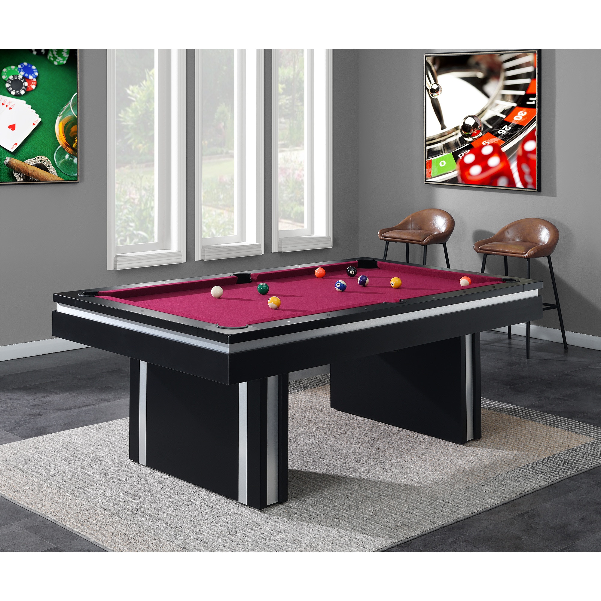 Elements International Bar and Game Room Ajax Billiard Table - Elements ...