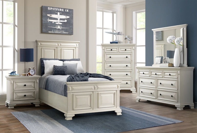 Elements International Calloway White Youth Bedroom Elements