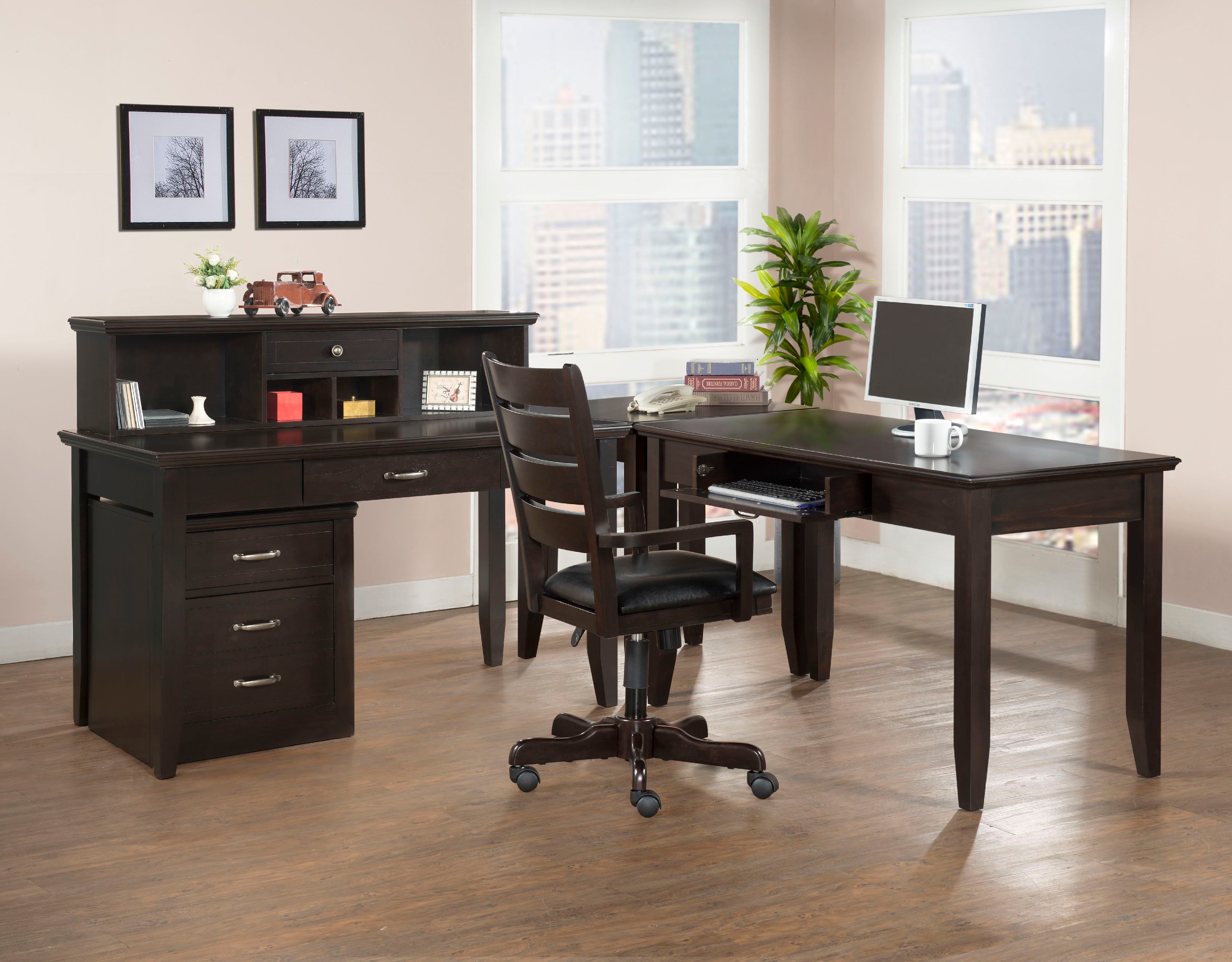 Elements International Bedroom Casey Desk Merlot Elements
