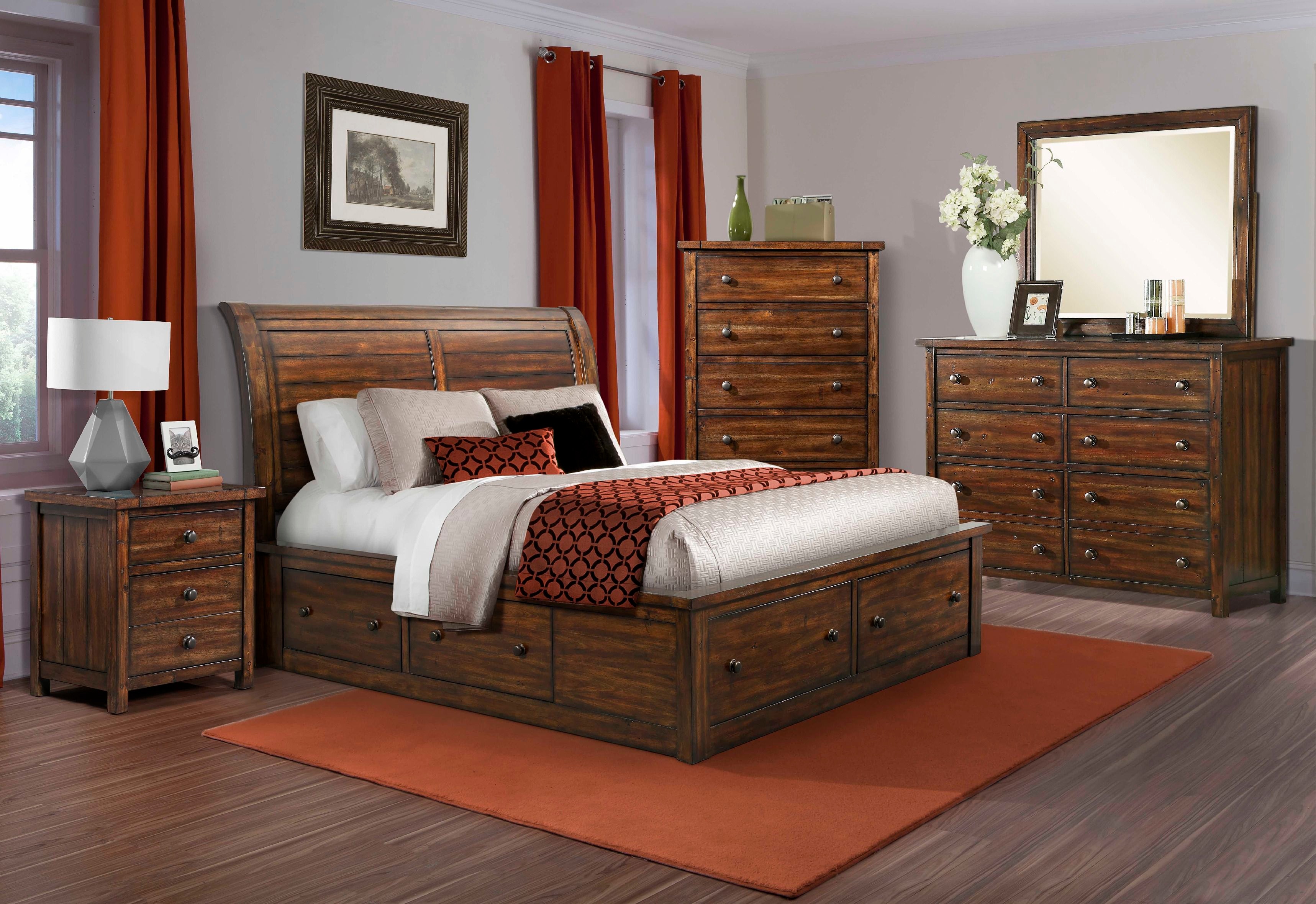  Dawson Creek Sleigh Storage Bedroom 