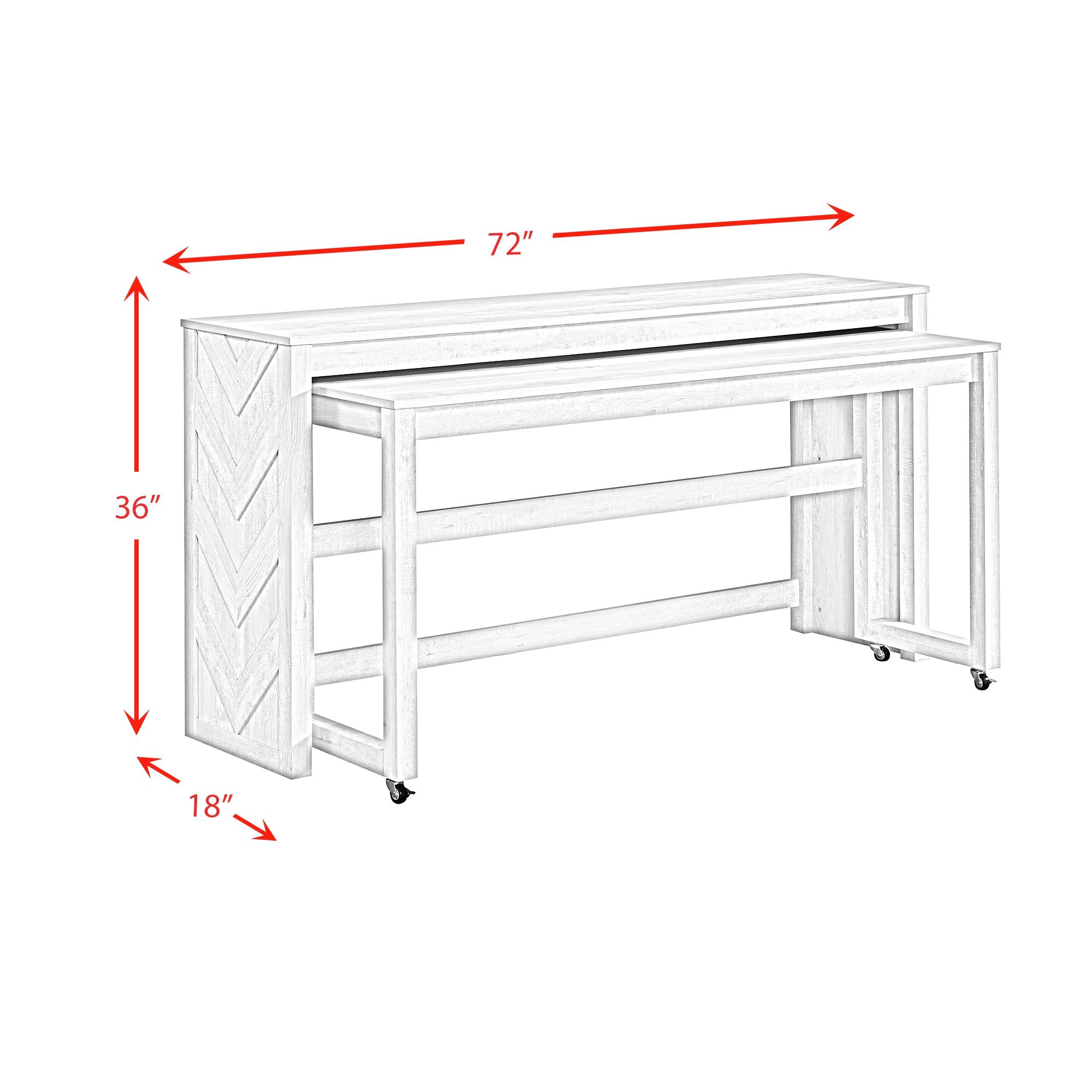 Elements International Casual Dining Eleanor Nesting Bar Tables
