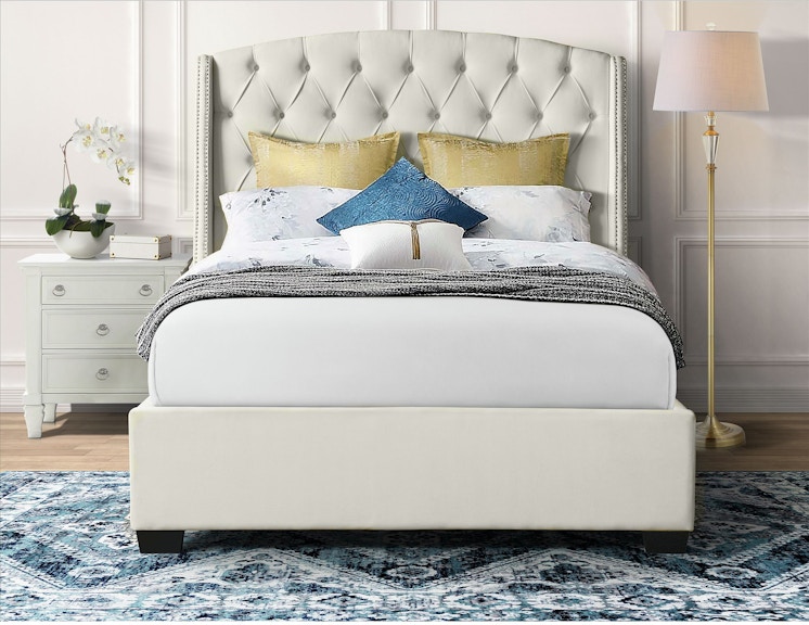 Elements International Foster Upholstered Bed Foster