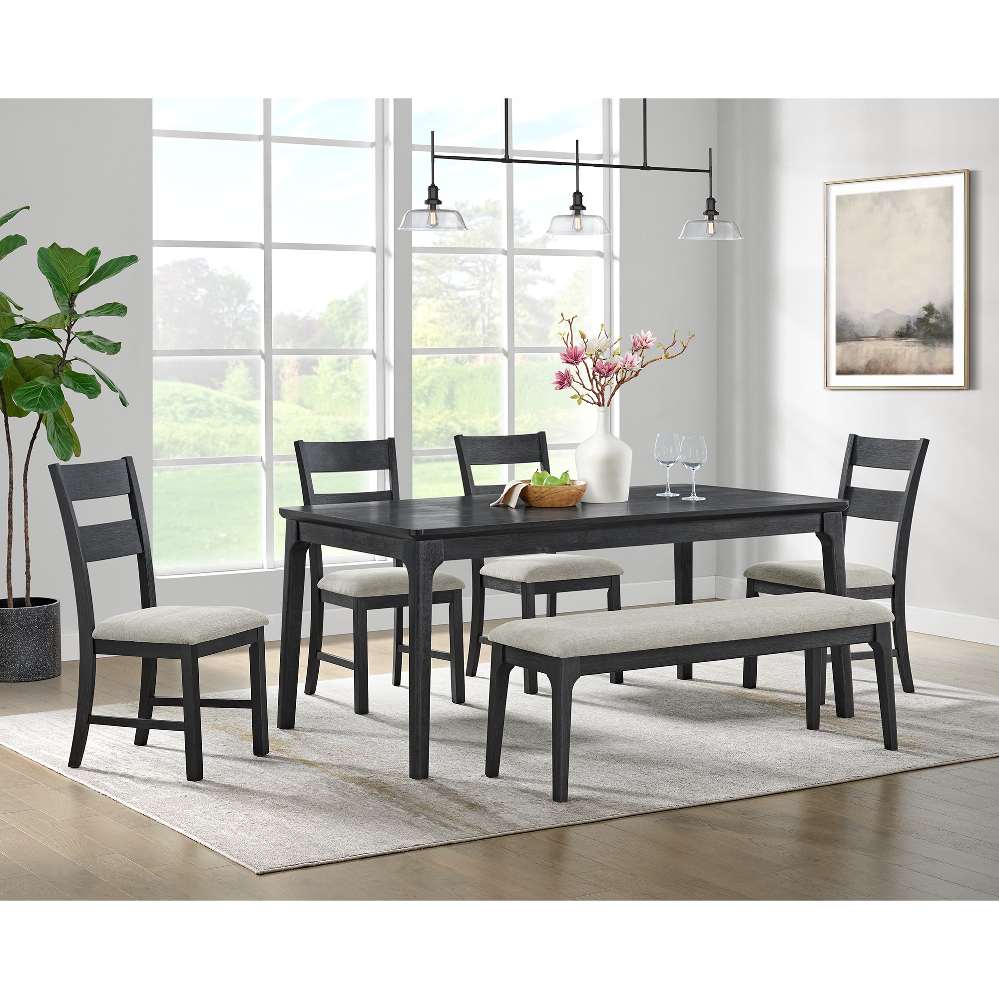 Elements International Garcia Dining Set Garcia Dining Set