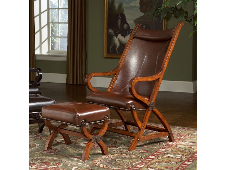 Elements International Hunter Chair & Ottoman Hunter Chair and Ottoman
