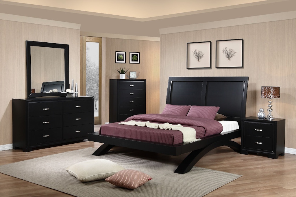 Elements International Raven Black Bedroom Elements International Raven Black