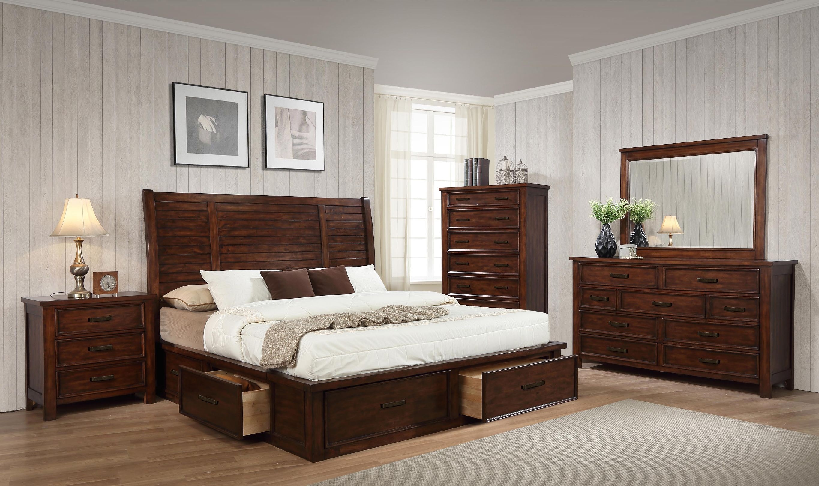 Elements International Sully Storage Bedroom Elements