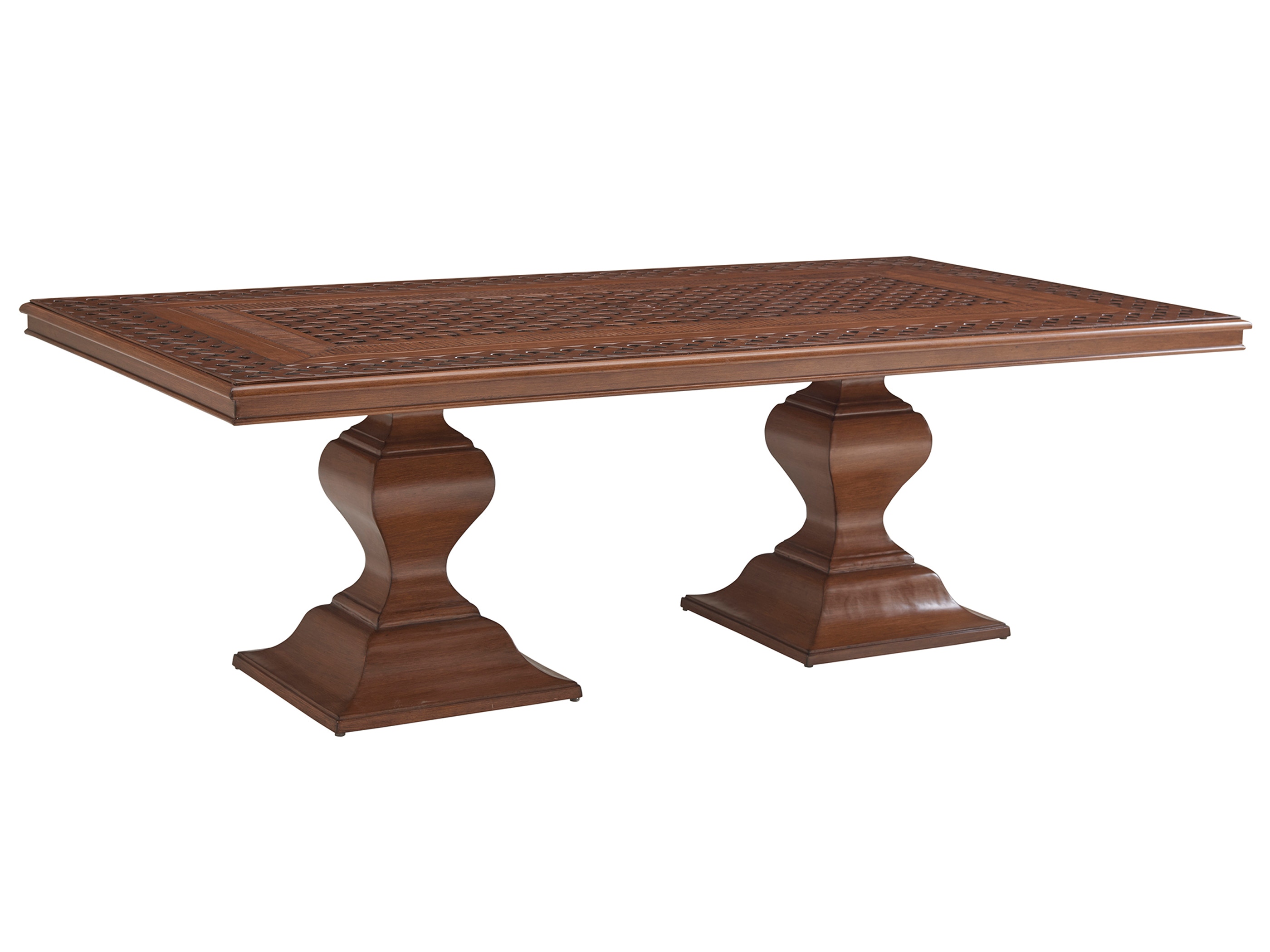 double pedestal outdoor dining table