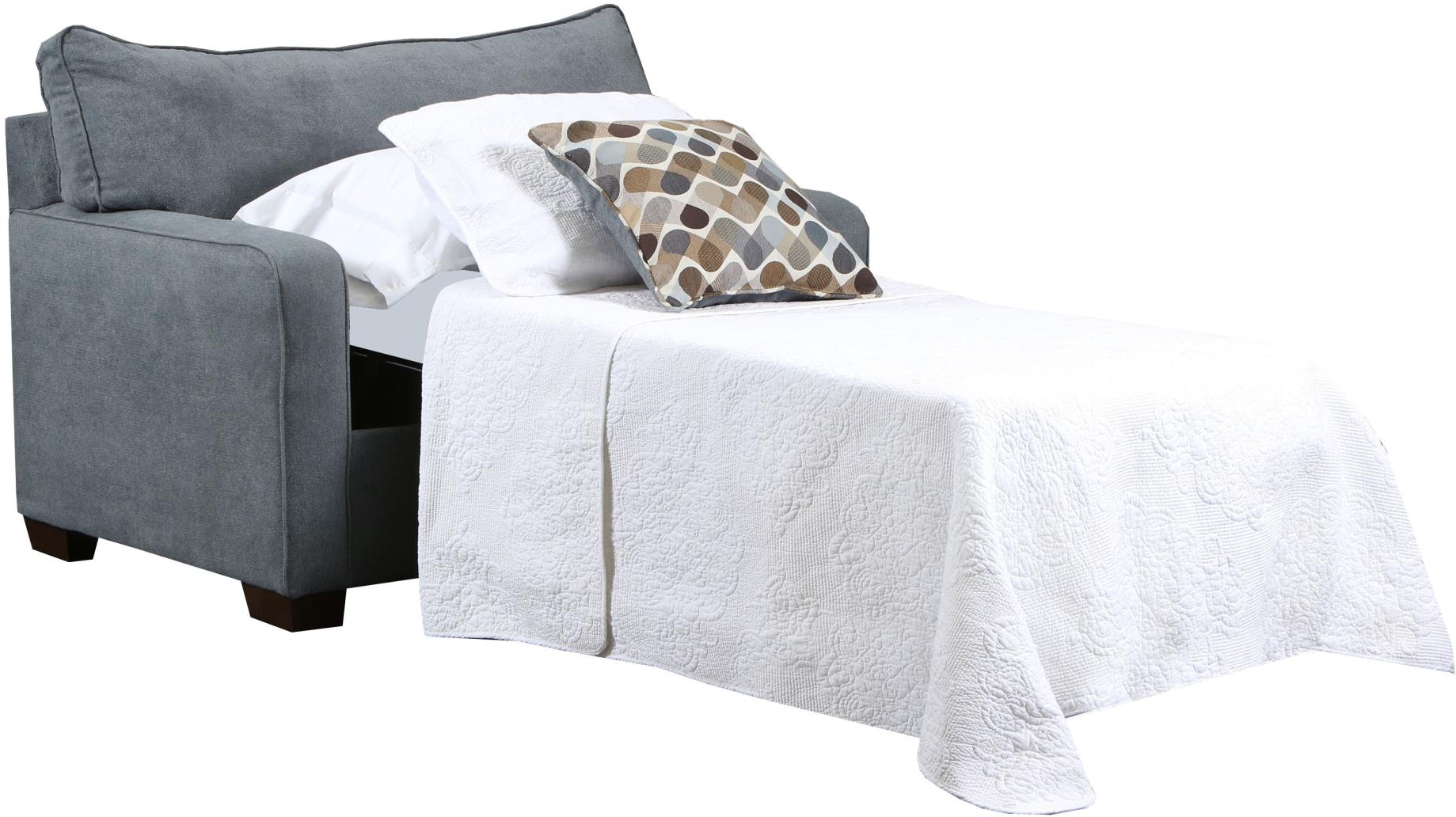 Lane Home Furnishings Living Room Mini Sleeper - Mia Denim/Swivel Desert  9025-01M-9166A. - T. H.
