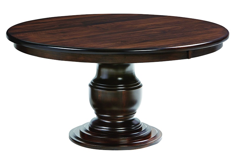 Table storing leaves self extending County Line Dining Room Zale 60" Round Extension Table CL5839-60
