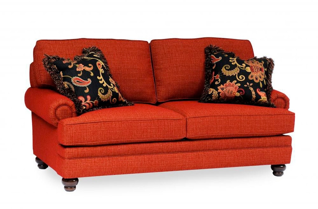 Smith Brothers Living Room 5000 Mid-Size Sofa SB5000-11 - Penny Mustard ...