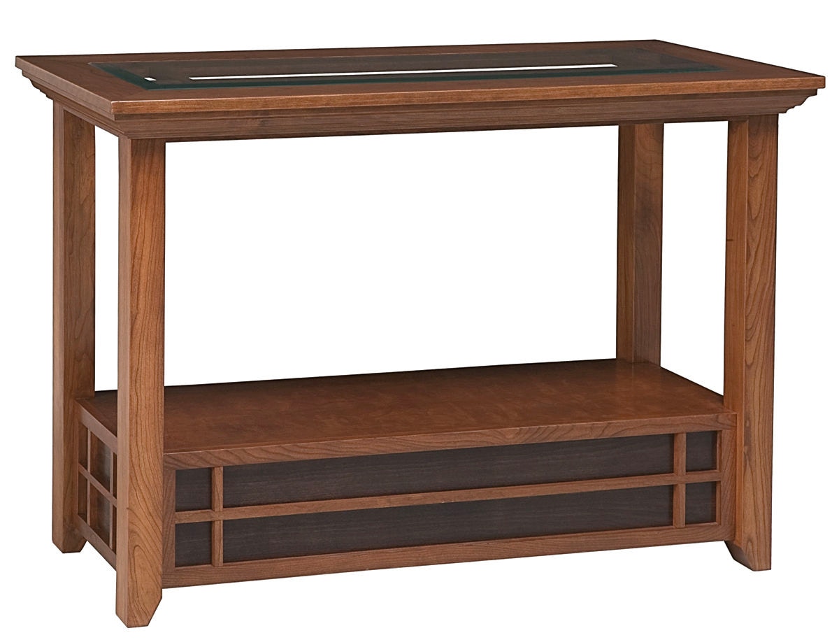 Abalone Living Room Ritta 2 Drawer Glass Console Table Aw9152