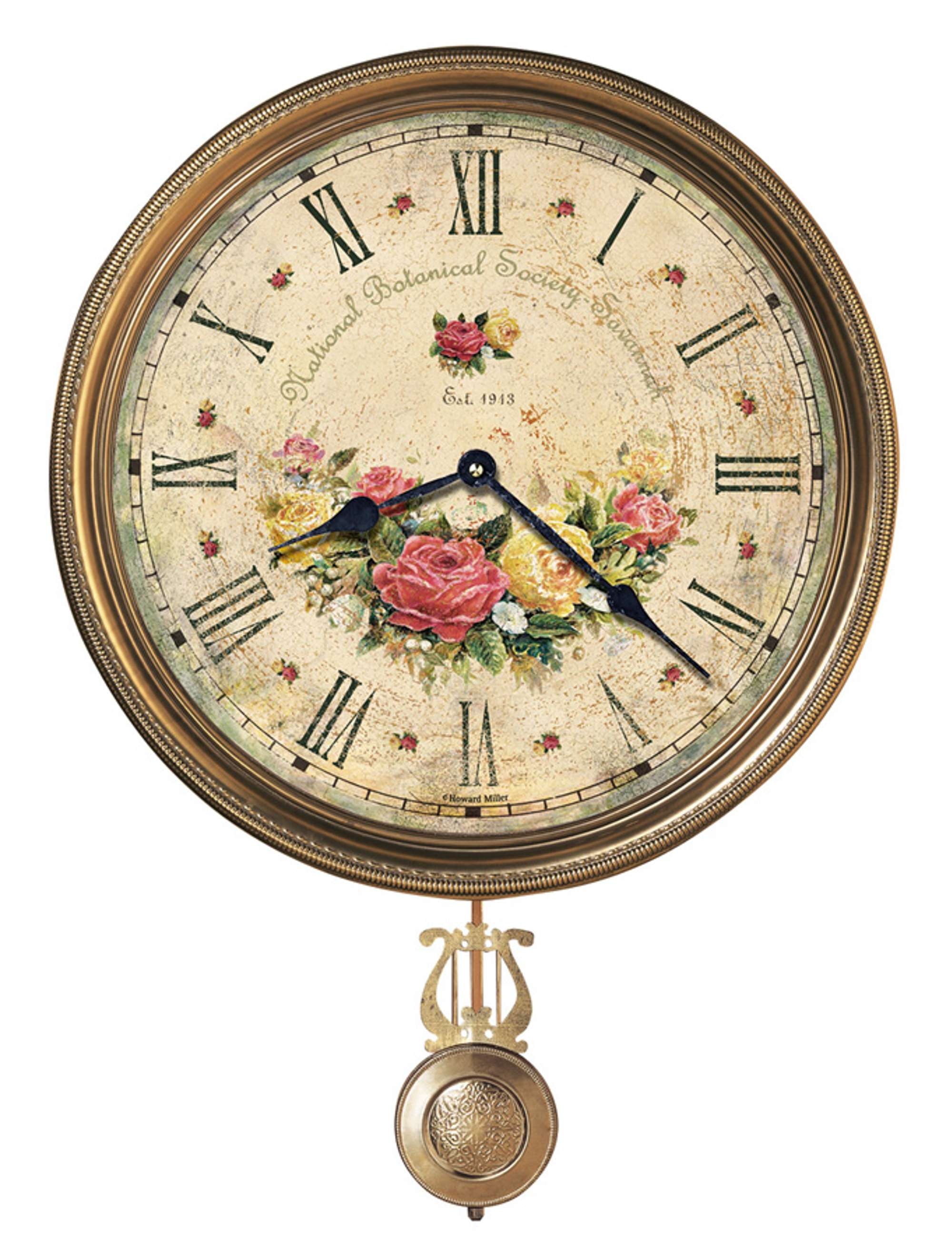 Howard Miller 620-440 Clocks Savannah Botanical VII Wall Clock