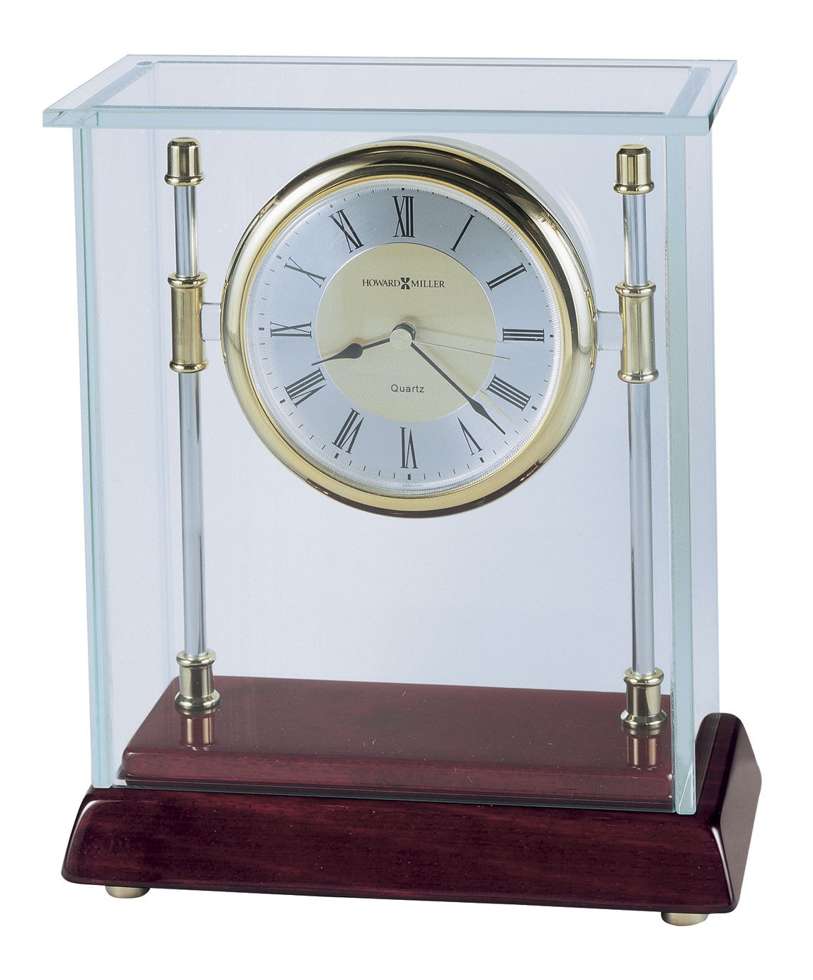 Howard Miller® Carlton Rosewood 2024 Hall Gold Table Clock