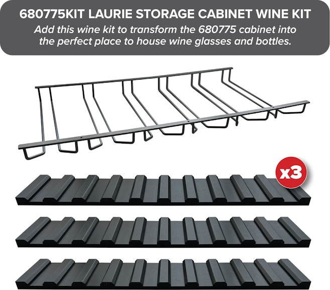 Howard Miller Curio Cabinet Laurie Storage Cabinet Wine Kit 680775KIT