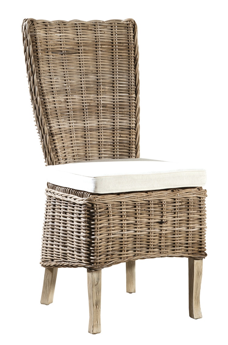 high back woven dining chairs