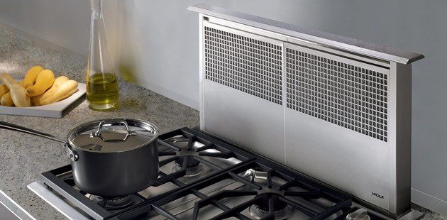 wolf downdraft gas range