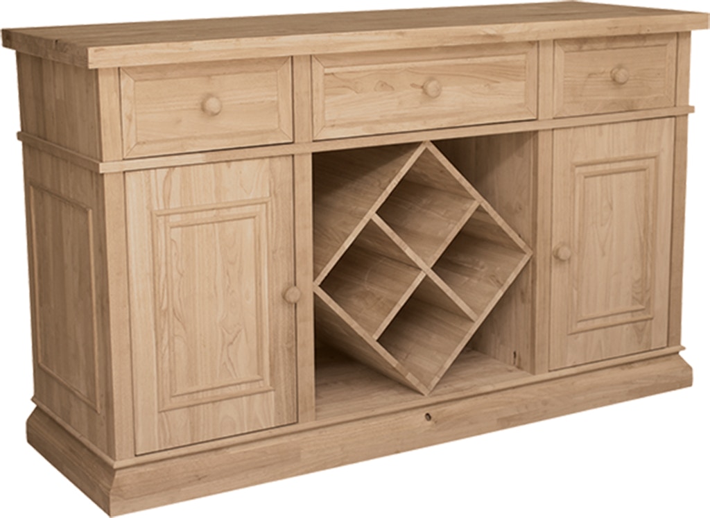 John Thomas Casual Dining Sturbridge Buffet with Wine Rack B-6WR ...