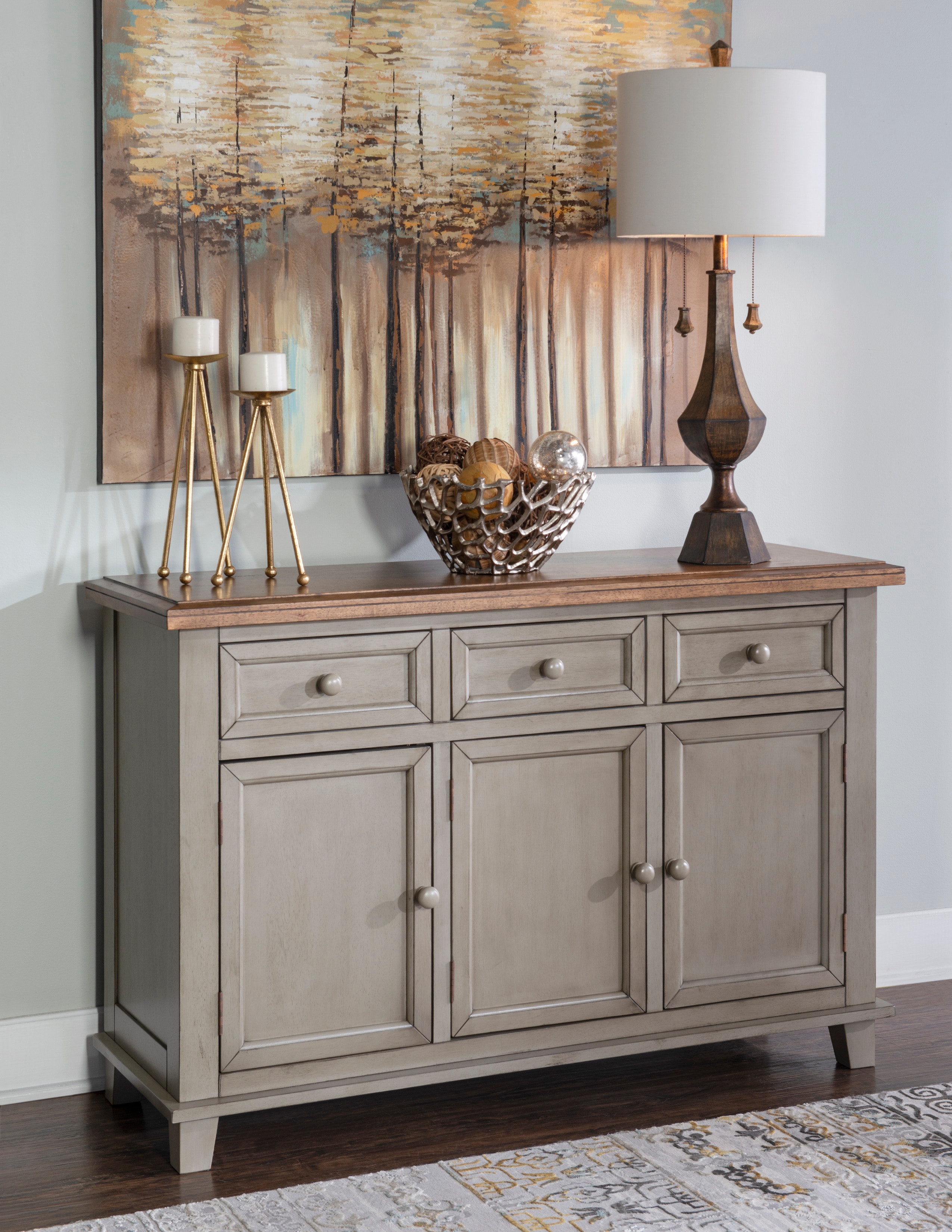 John Thomas Bar and Game Room Buffet in Hickory & Stone B4114AB