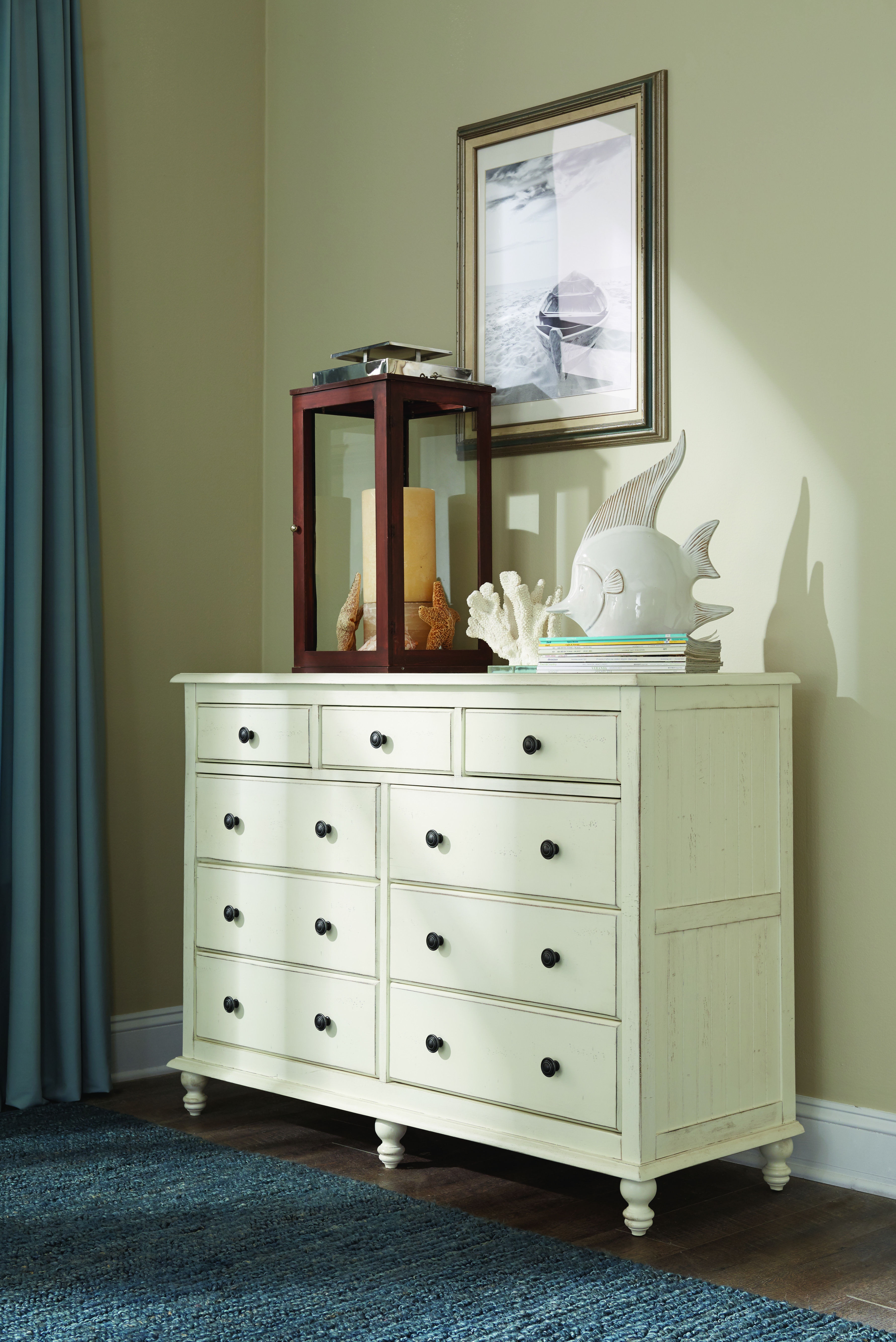 John Thomas Bedroom Cottage 9 Drawer Dresser unfinished BD 2019 Woodworks Home Furnishings