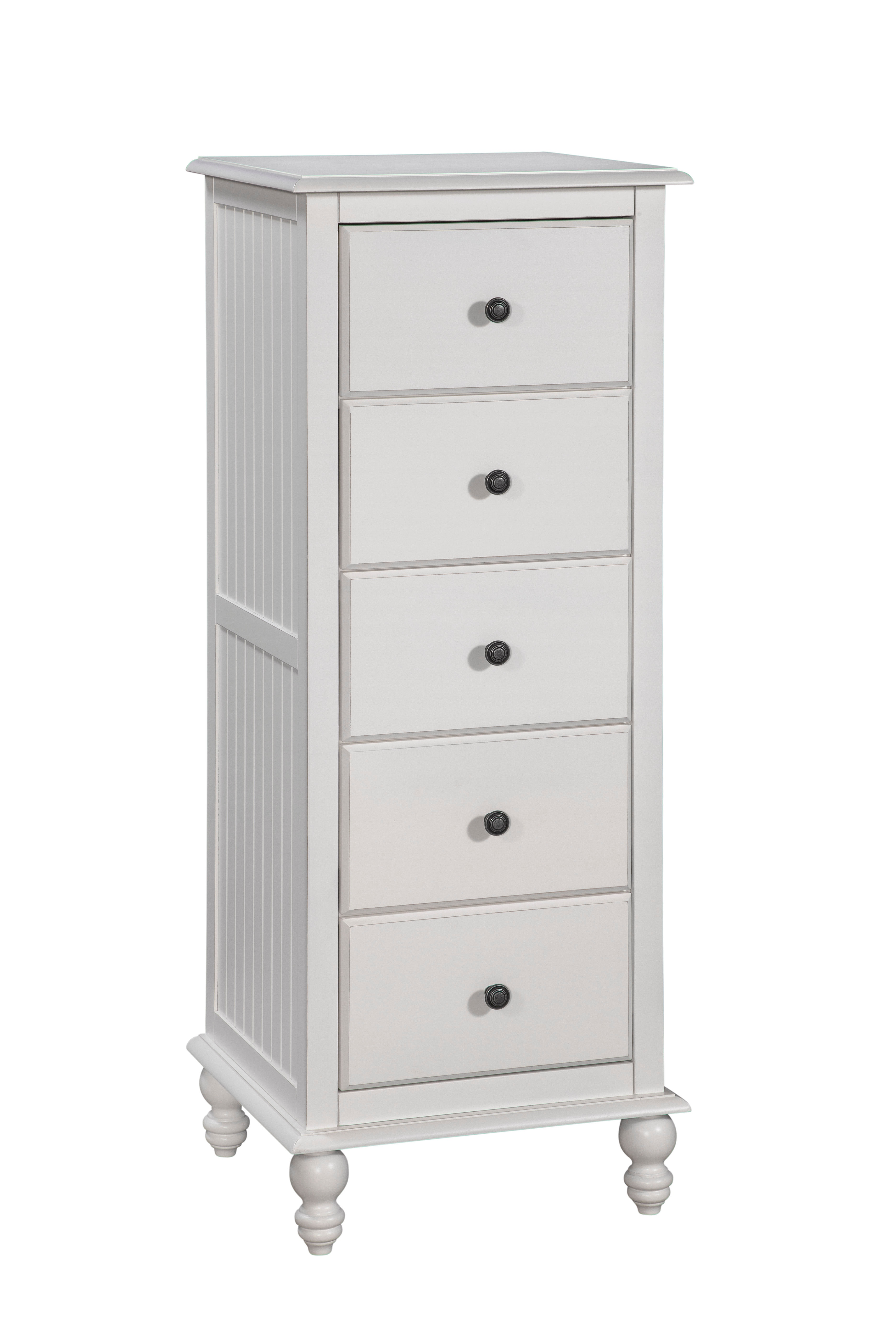 John Thomas Bedroom 5 Drawer Lingerie Chest in Beach White BD07