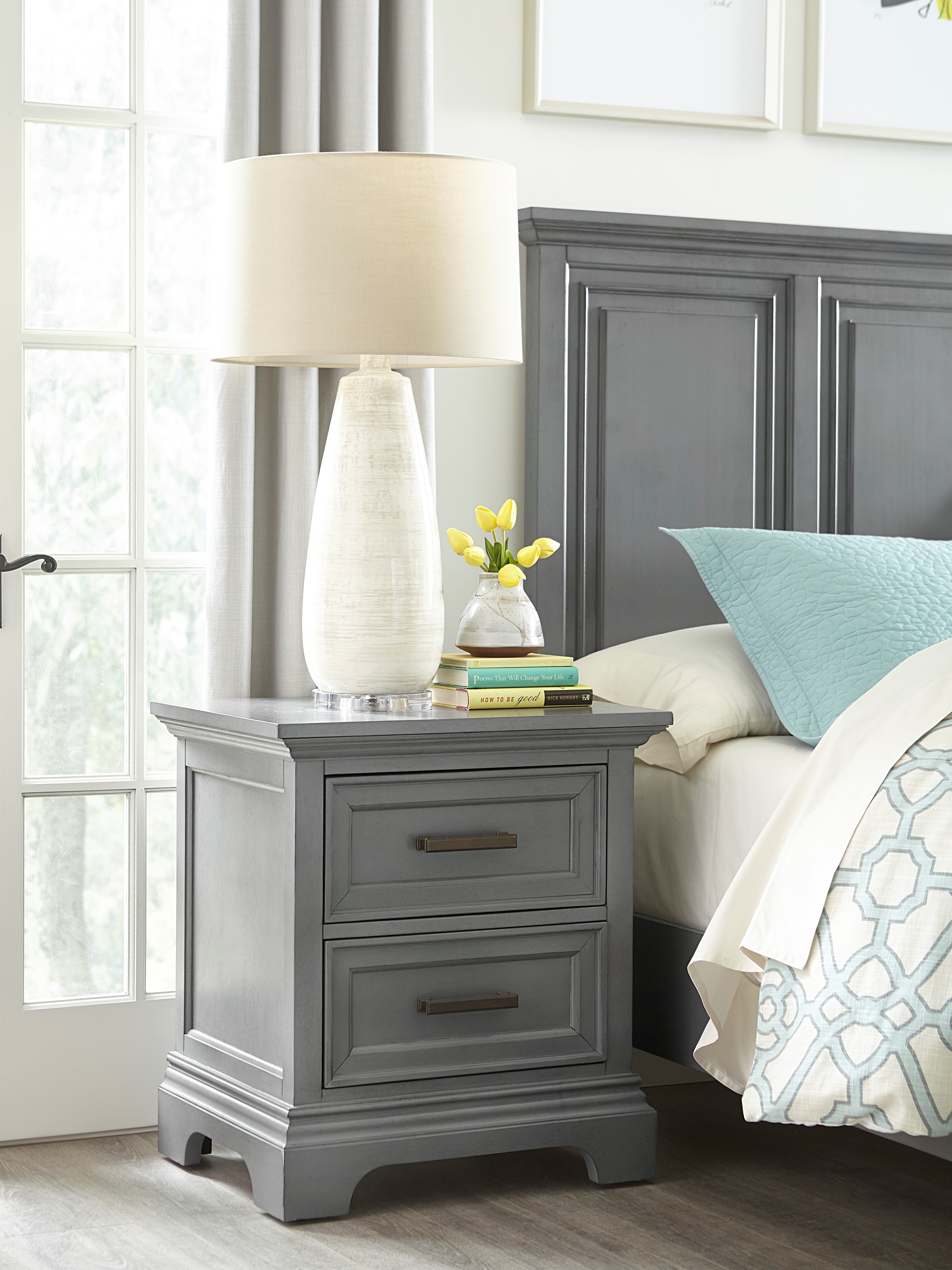 John Thomas Bedroom Nightstand In Mineral Gray Bd44 3002 John