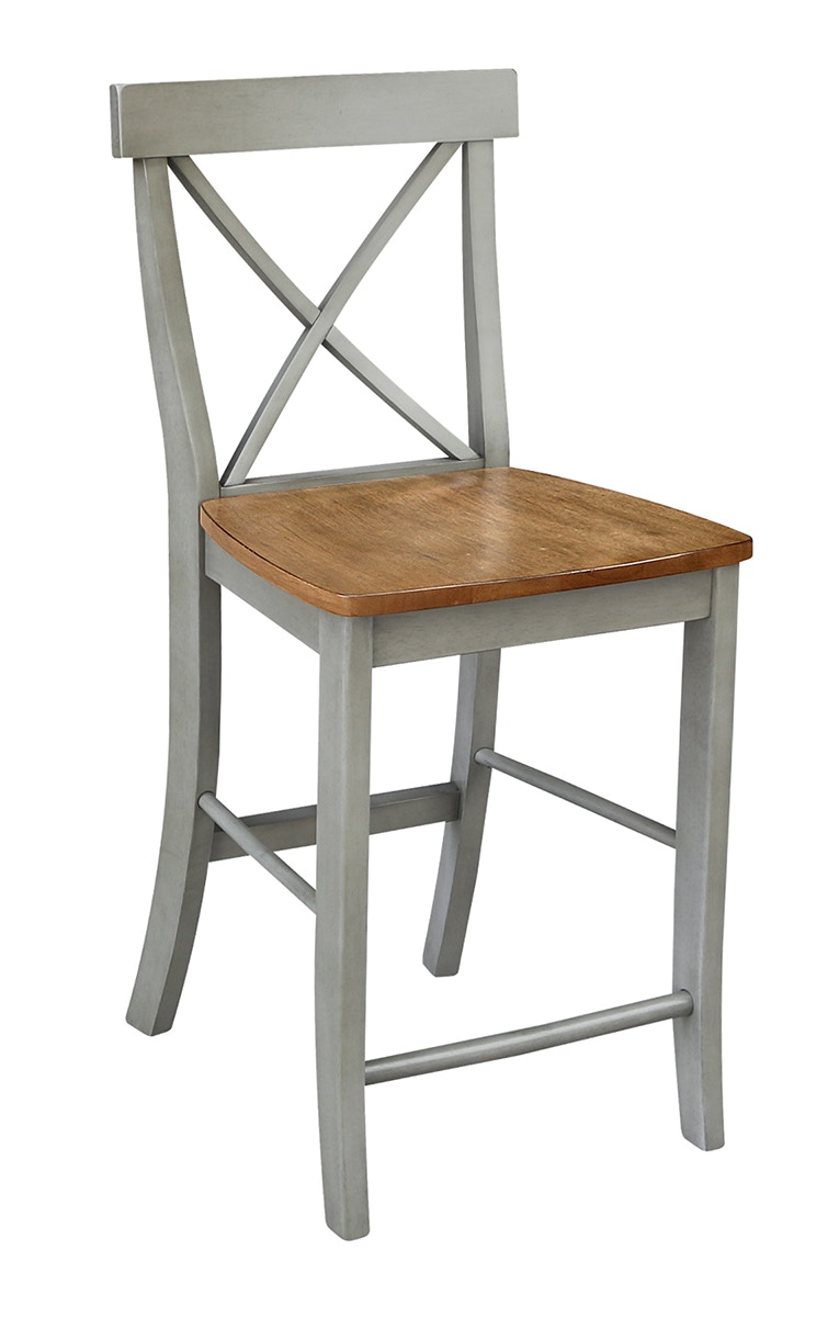  X Back Stool in Hickory Stone S41-6132B