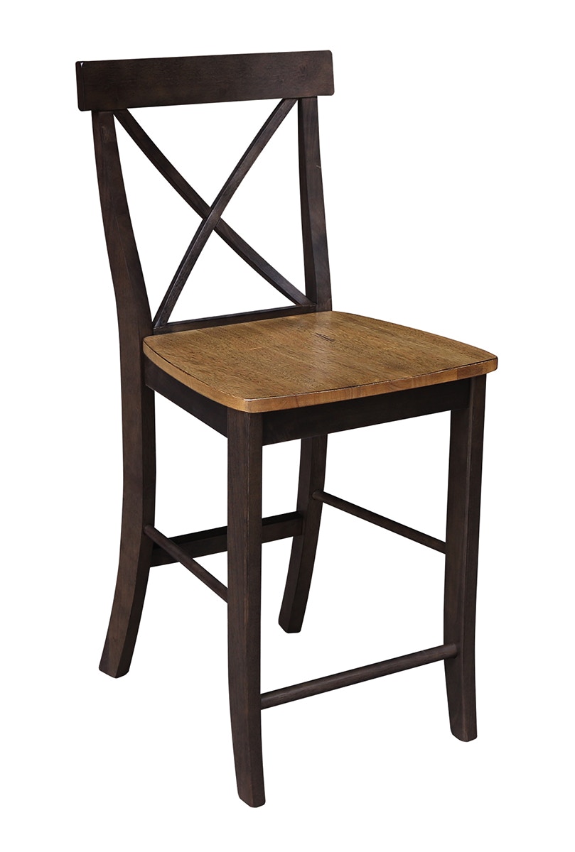 John Thomas Casual Dining X-Back Stool in Hickory Coal S45-6132B