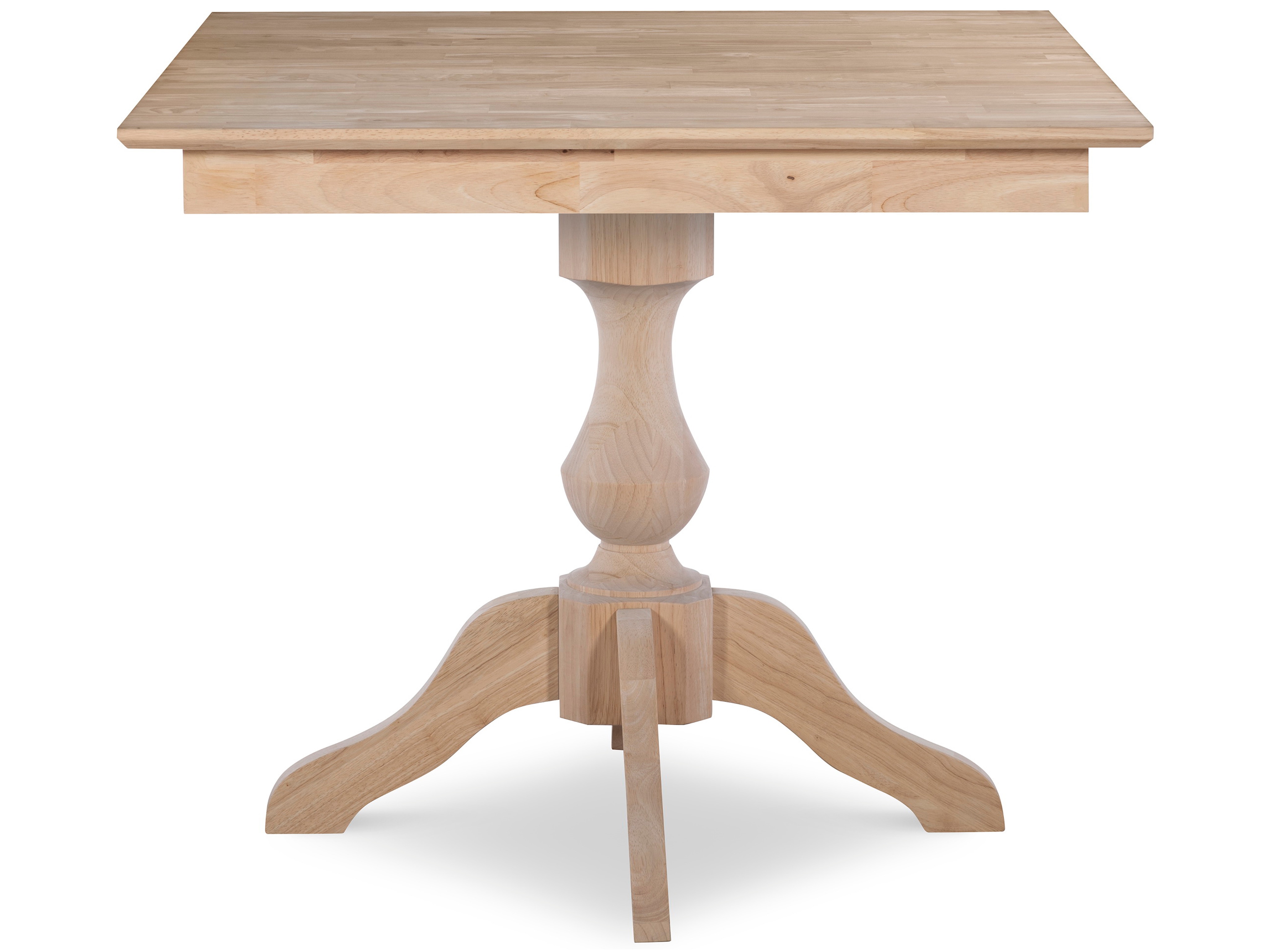 36 inch square pedestal table