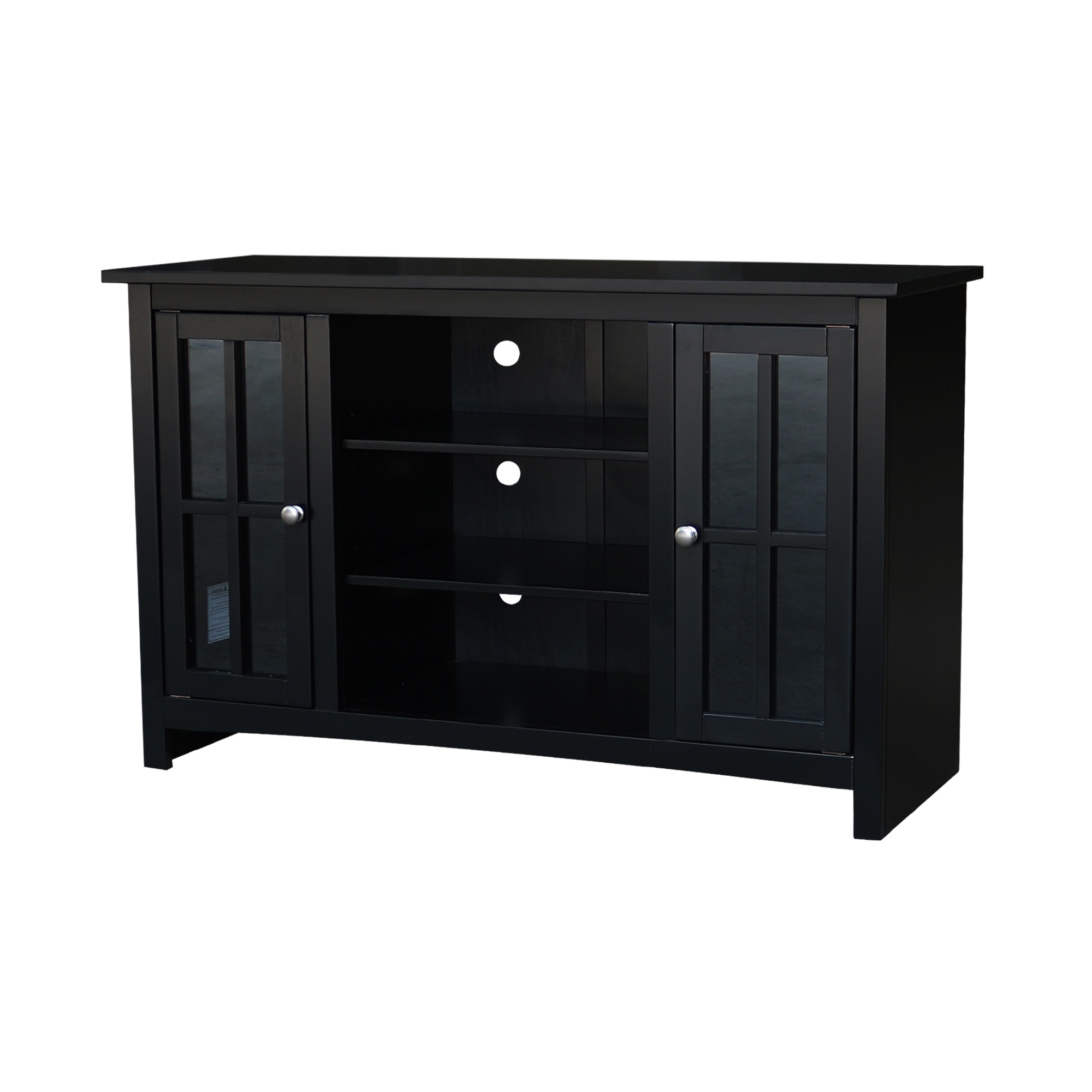 Tall black online tv stand