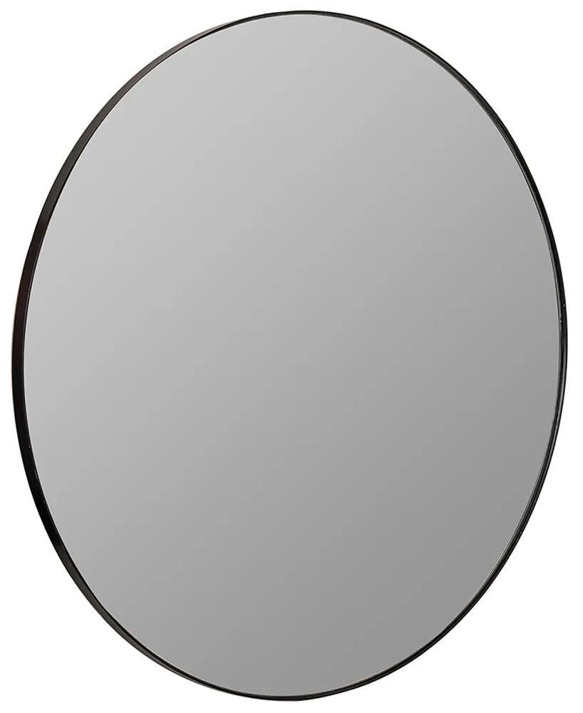 Cooper Classics Franco Matte Black Round Wall Mirror 41997