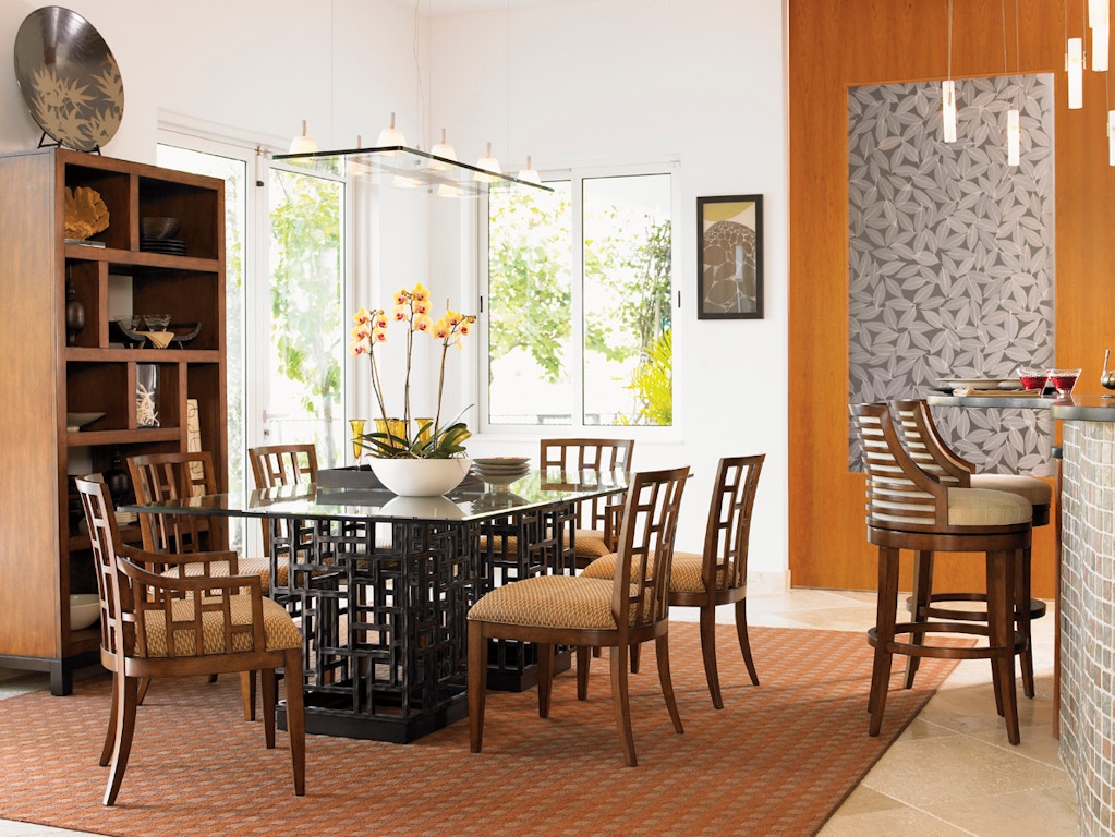Tommy Bahama Home Dining Room South Sea Rectangular Glass Top 536 877gt Paul Schatz Furniture