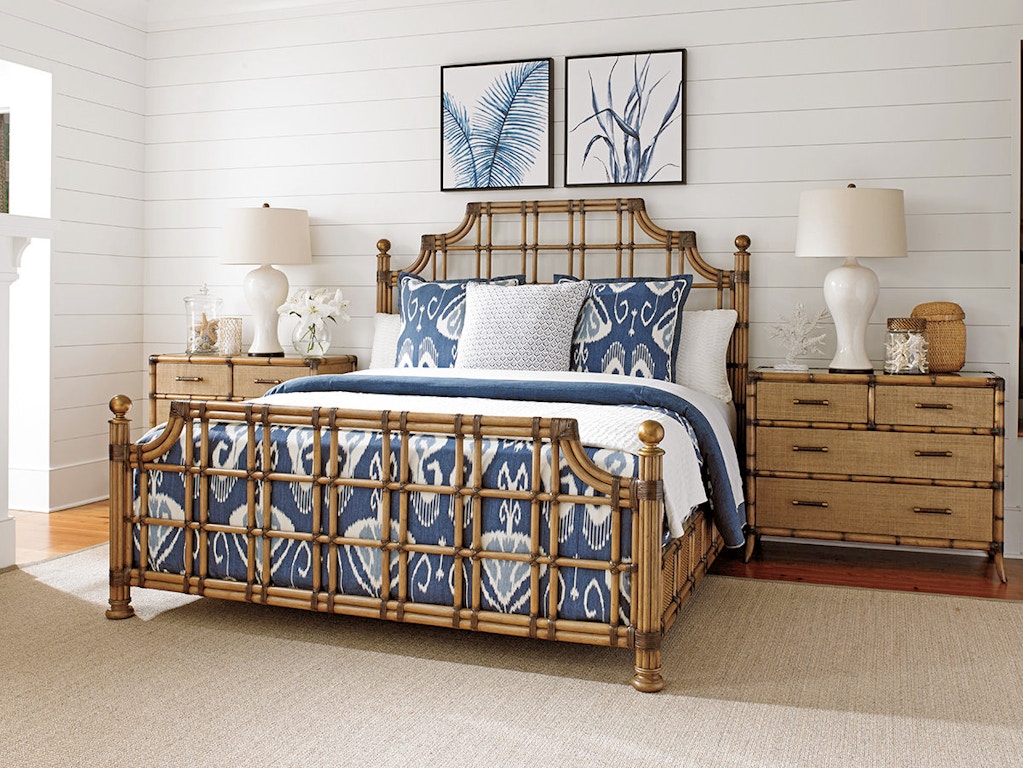 Tommy Bahama Home Bedroom St Kitts Rattan Bed 6 6 King 558