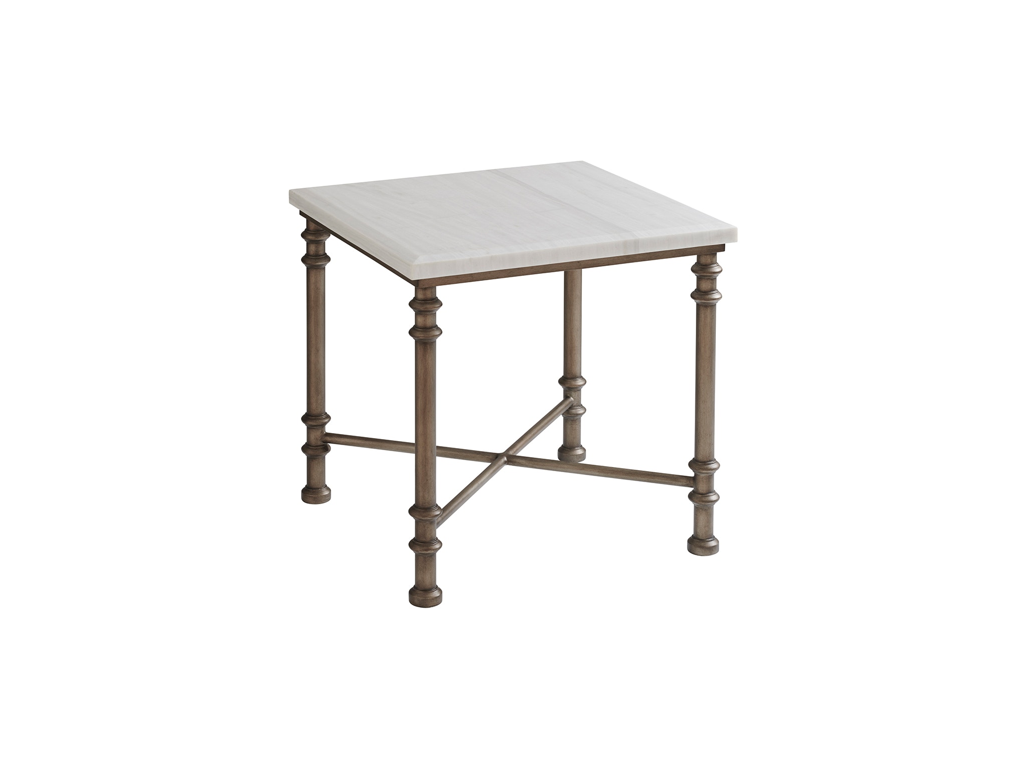 metal end tables with marble top