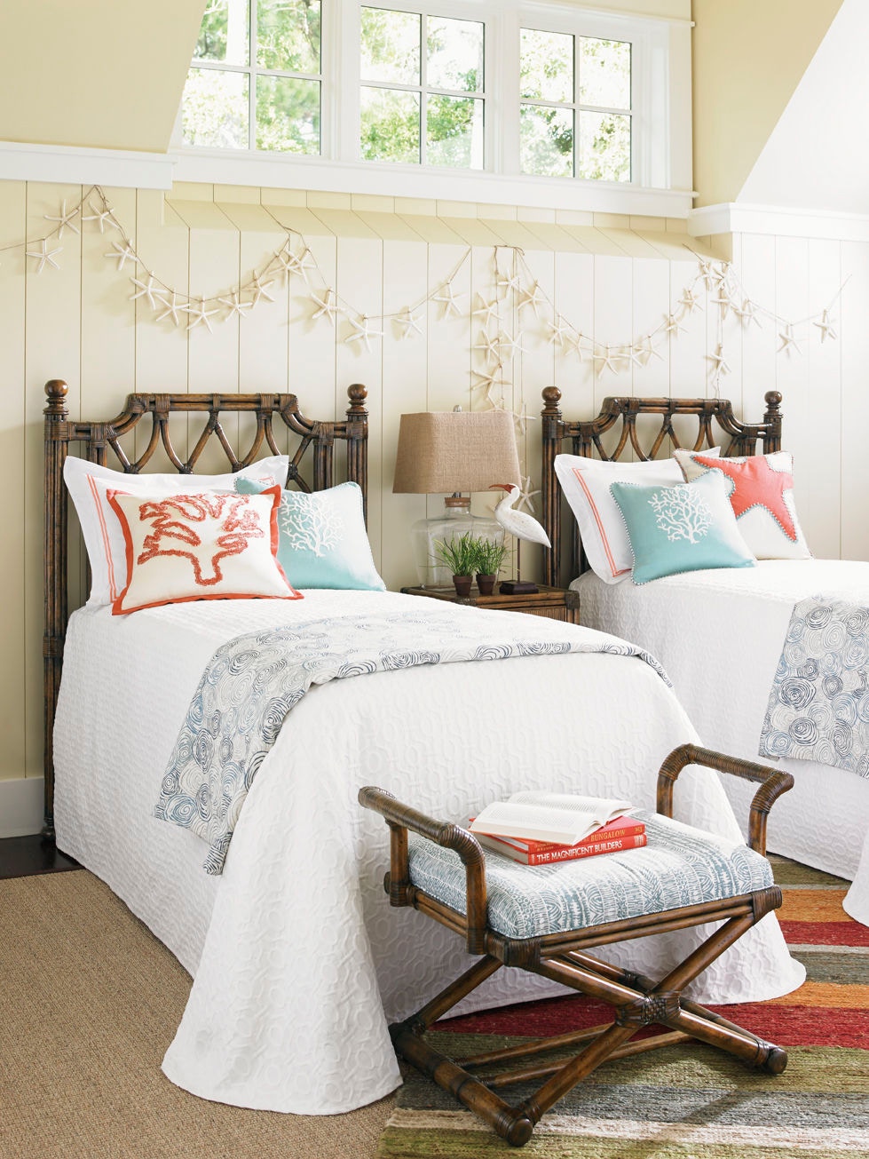 Tommy Bahama Home Bedroom Island Breeze Rattan Headboard 3/3 Twin 593131HB Turner Home